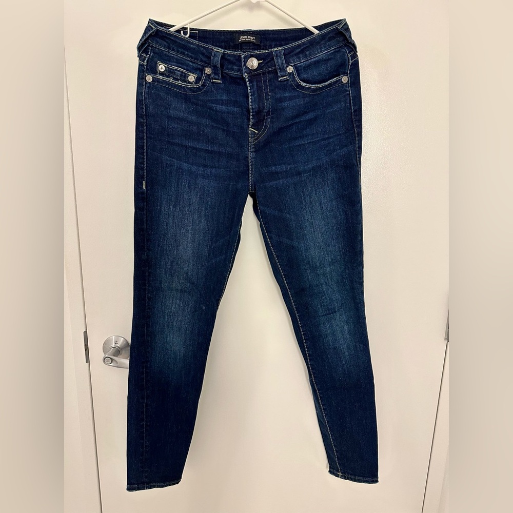 True Religion Indigo Skinny Jeans (Jennie Curvy Mid Rise Super Skinny Fit)
